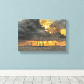 komend Storm op Sunset in Key West, Florida Canvas Afdruk (Insitu (Houten vloer))