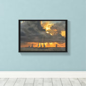 komend Storm op Sunset in Key West, Florida Canvas Afdruk (Insitu (Houten vloer))