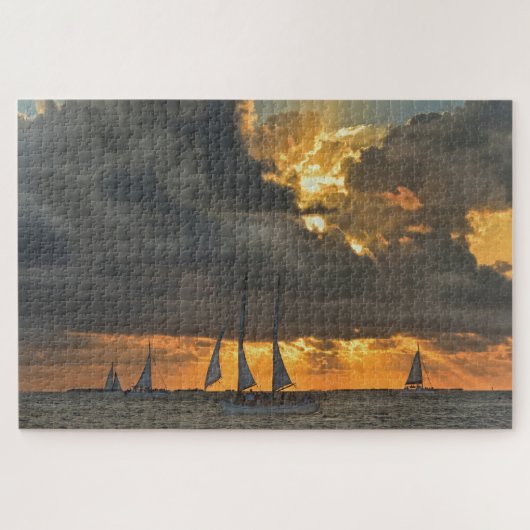 komend Storm op Sunset in Key West, Florida Legpuzzel (Horizontaal)