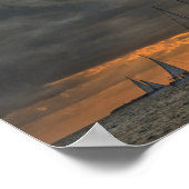 komend Storm op Sunset in Key West, Florida Poster (Hoek)