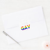 Komend uit Gay Pride Stuff LGBTQ Rainbow Queer Bor Ronde Sticker (Envelop)