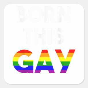 Komend uit Gay Pride Stuff LGBTQ Rainbow Queer Bor Vierkante Sticker