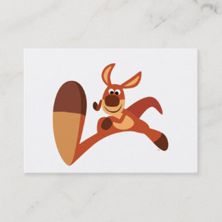 "Komende!" Cartoon Kangaroo ACEO/Visitekaartje Visitekaartje