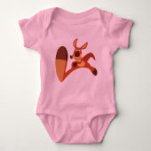 "Komende!" Cute Cartoon Kangaroo Baby Apparel Romper (Voorkant)