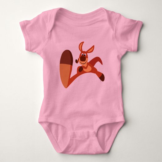 "Komende!" Cute Cartoon Kangaroo Baby Apparel Romper (Voorkant)