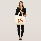 "Komende!" Cute Cartoon Kangaroo Bag Grote Tote Bag (Voorkant (model))