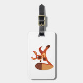 "Komende!!" Cute Cartoon Kangaroo Bagagelabel (Voorkant verticaal)