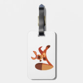 "Komende!!" Cute Cartoon Kangaroo Bagagelabel (Achterkant verticaal)