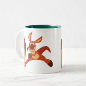 "Komende!!" Cute Cartoon Kangaroo Mok (Voorkant links)