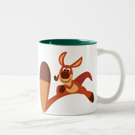 "Komende!!" Cute Cartoon Kangaroo Mok (Rechts)