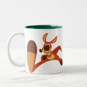 "Komende!!" Cute Cartoon Kangaroo Mok (Links)