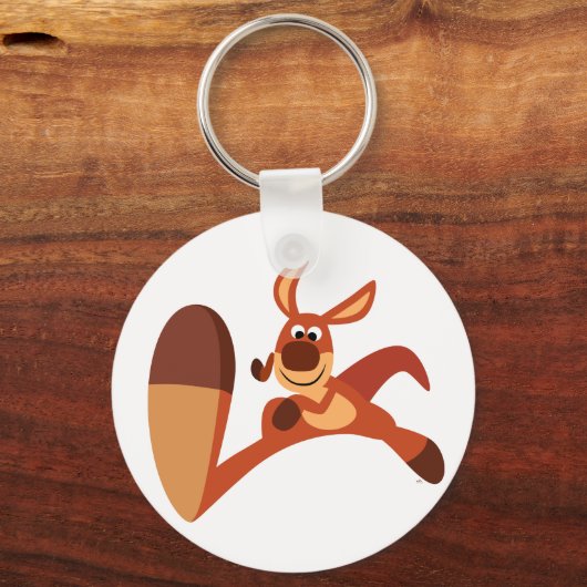 "Komende!" Cute Cartoon Kangaroo Sleutelhanger (Voorkant)