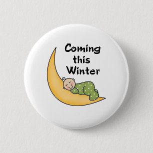 Komende deze winter ronde button 5,7 cm