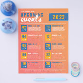 Komende Kalender van het Brochure van het Programm (Enkel)