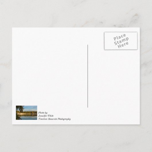 Komende morgen gloed briefkaart (Achterkant)