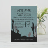 Komende partij brengt uitnodiging van Brains Zombi (Staand voorkant)