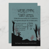 Komende partij brengt uitnodiging van Brains Zombi (Voorkant / Achterkant)