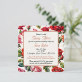 Komende Rozen: Bloeiende Mijlpaal Verjaardag Kaart (Staand voorkant)