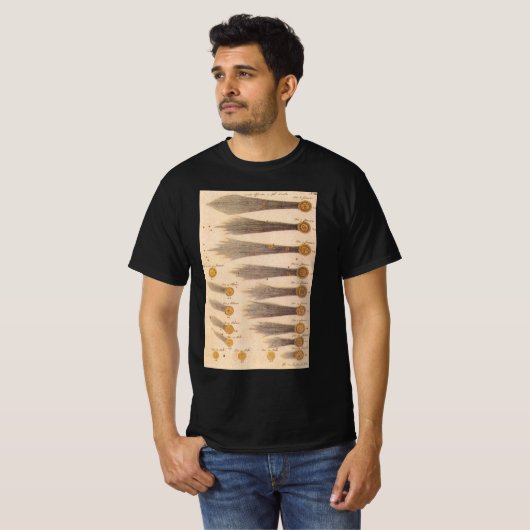 Kometen van Stanislaw Lubieniecki,  sterrenkunde T-shirt (Voorkant volledig)