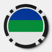 Komi-vlag Poker Chips (Achterkant)