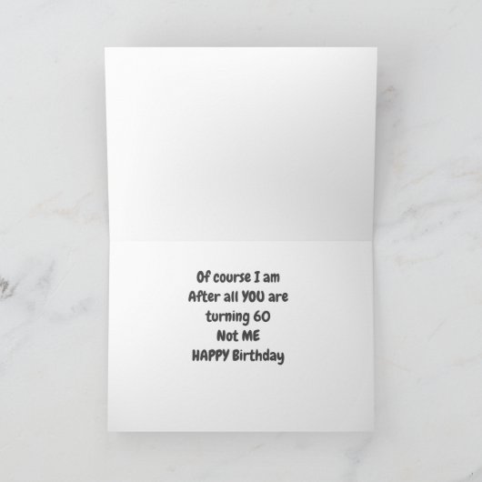 KOMIEK POMERANIAN GELUKKIG "60E VERJAARDAG" KAART (Binnen)