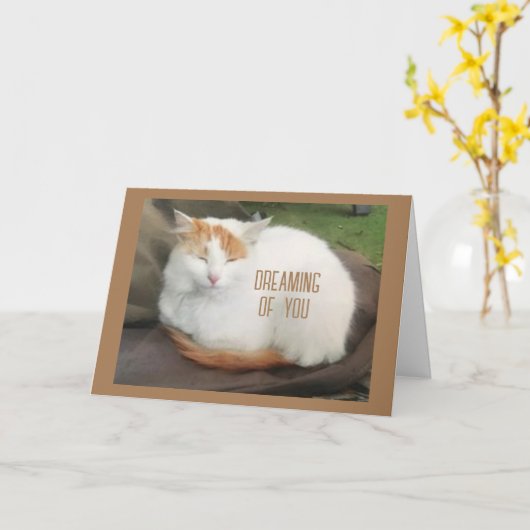 KOMIEK TURKS BUSJE ZEGT "GELUKKIGE VERJAARDAG" KAART (Gele Bloem)