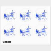 Komisch Nederlands Jongen Ronde Sticker (Vel)