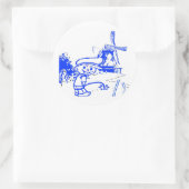 Komisch Nederlands Jongen Ronde Sticker (Tas)