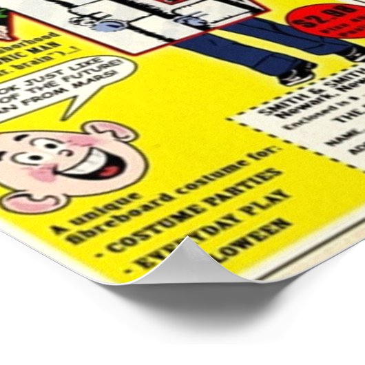  komische advertentie poster (Hoek)