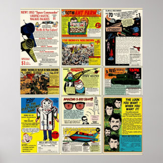 komische advertentie poster
