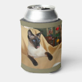 Komische afdichting punt Siamese kat likken het is Blikjeskoeler (Blikje Achterkant)