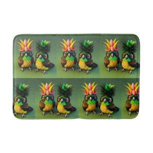 Komische ananas groene wang Conure badmat