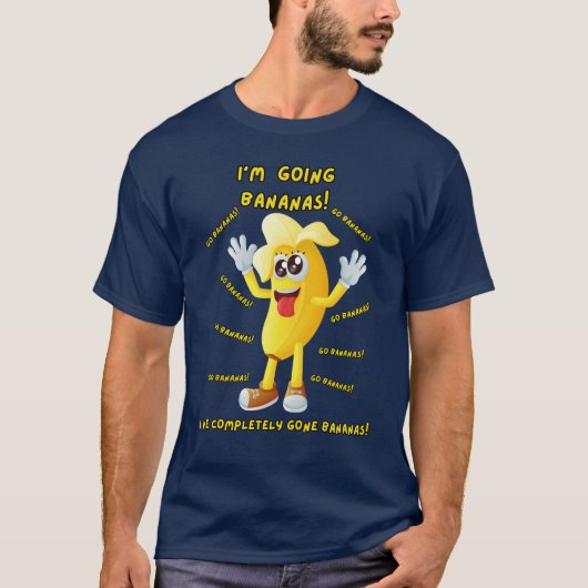 Komische banaan grapt: "Ik ga bananen!" grappig T-shirt (Voorkant)
