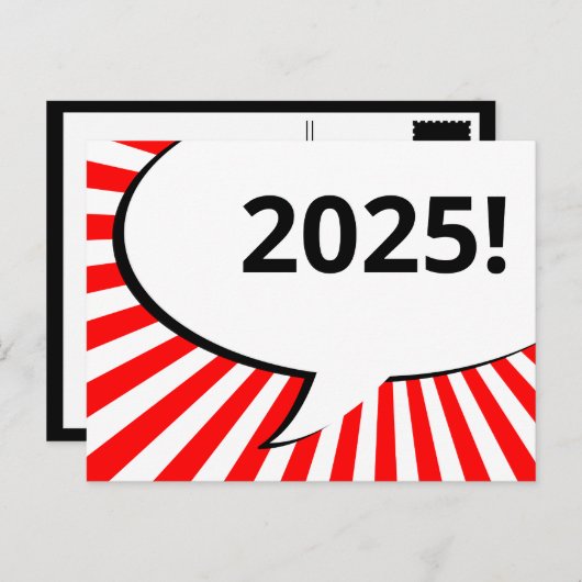 komische bel van 2018 briefkaart (Voorkant / Achterkant)