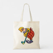 Komische Clown Hockey Speler Tote Bag (Achterkant)