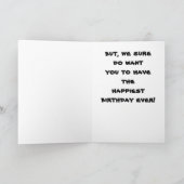 KOMISCHE EEND ZEGT GELUKKIG "VERJAARDAG" KAART (Binnen)