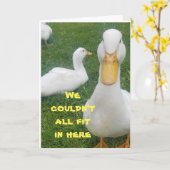 KOMISCHE EEND ZEGT GELUKKIG "VERJAARDAG" KAART (Gele Bloem)