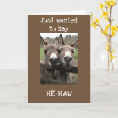 KOMISCHE EZELS "OVER THE HILL" VERJAARDAG HUMOR KAART (Gele Bloem)