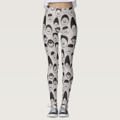 komische gezichten leggings (Voorkant)