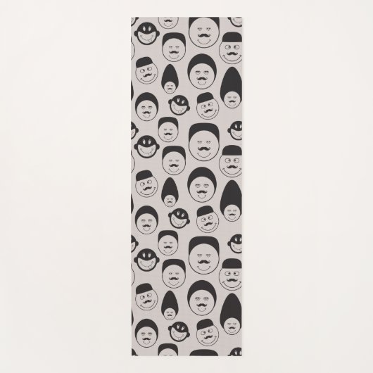 komische gezichten yogamat (Voorkant)