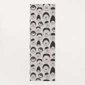 komische gezichten yogamat (Achterkant)