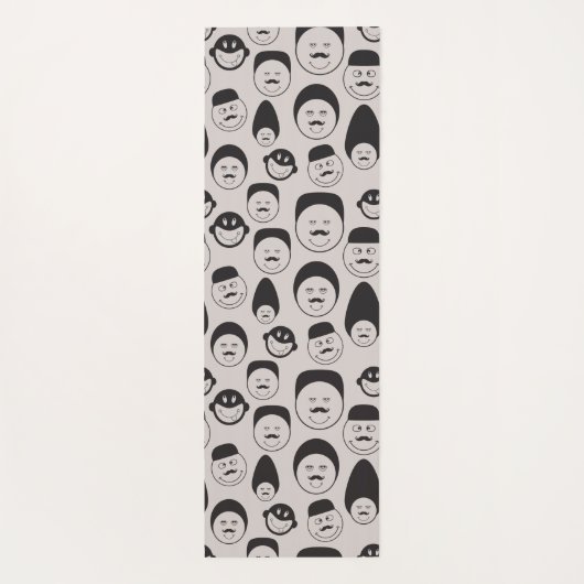 komische gezichten yogamat (Achterkant)