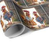 Komische kippen met eieren cadeaupapier (Rol Hoek)