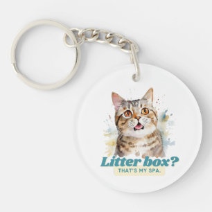 Komische Kitty “Katheterbak? Dat is mijn spa” Sleutelhanger