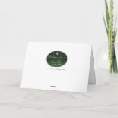 Komische langhoornstier feestdagen kaart (Achterkant)