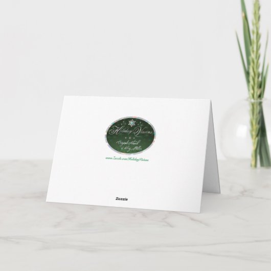 Komische langhoornstier feestdagen kaart (Achterkant)