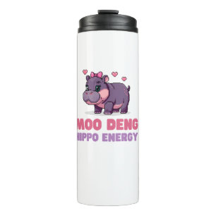 Komische MOO DENG HIPPO ENERGIE Dierenvriend Hippo Thermosbeker