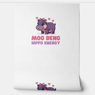 Komische MOO DENG NIJLPAARD ENERGIE Dierenliefhebb Behang