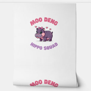 Komische MOO DENG NIJLPAARD SQUAD NIJLPAARD REVOLU Behang