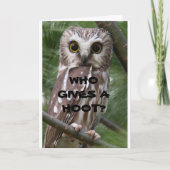 *KOMISCHE UIL* VERJAARDAG** HUMOR KAART (Voorkant)